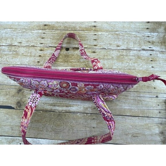 Vera Bradley Raspberry Fizz 2008 Retired Pattern Shoulder Strap Purse Tote EUC - Picture 7 of 12